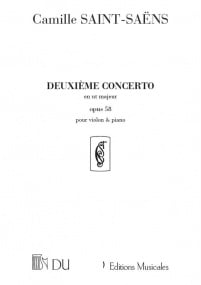 Saint-Saens: Concerto No. 2 in C Opus 58 for Violin published by Durand